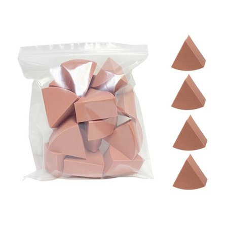 15 ST Triangulär Powder Puff Kosmetisk Puff ROSA
