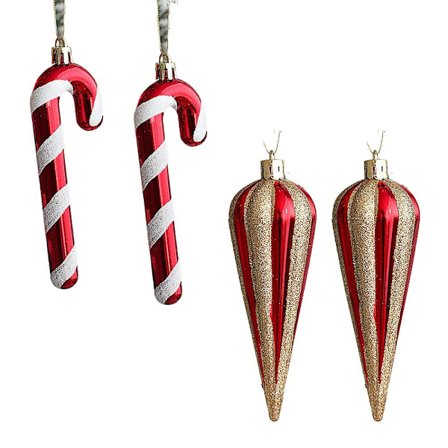 4 kpl joulukoristetta, koristeita joulukuuseen (Carr