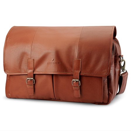 Fidei | Bolso de viaje de trabajo de cuero de cabra de grano completo color moca para hombres - Bolsos de cuero