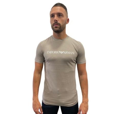 Emporio Armani, T-Shirts Beige, Heren, Maat:M