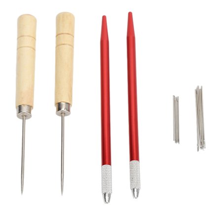 Docka Peruk Rooting Tool DIY Hårrotning Rooting Kopparstång Trähandtag Docka Hårtillbehör Tillbehör för Doll Shop