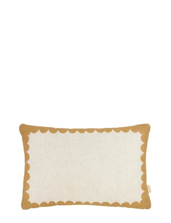 NOBODINOZ Vibes Rect. Cushion Linen 45X30 L - Cream - ONE SIZE