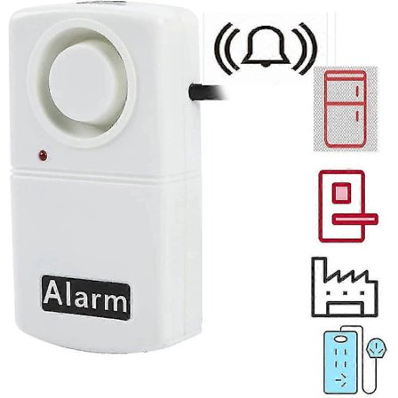 Strømsvigt Alarm, Automatisk Strømafbrydelsesalarm, 120db LED-indikator Smart Alarm Advarsel Sirene, Strømafbrydelsesalarm (kræver 9V batteri, ikke 