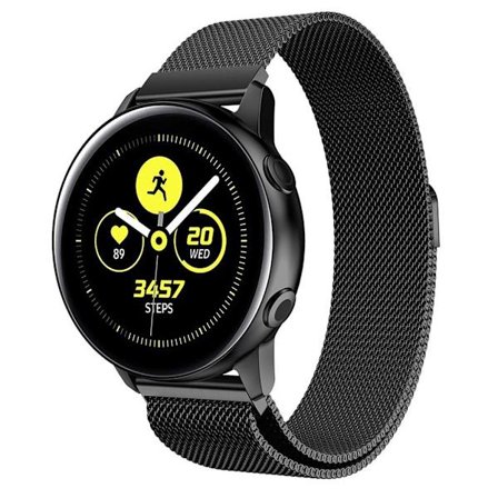 Samsung Galaxy Watch Active milanese klockarmband i rostfritt stål - Svart