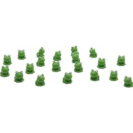 20 stk Harpiks Mini Frosker Grønne Frosker Miniatyrfigurer Fehage Miniatyr Mos Landskap DIY Terrarium Håndverk Ornament Tilbehør for Hjemmedekor