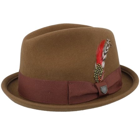 Brixton - Bruin fedora Hoed - Gain Coffee/Chestnut Fedora @ Hatstore