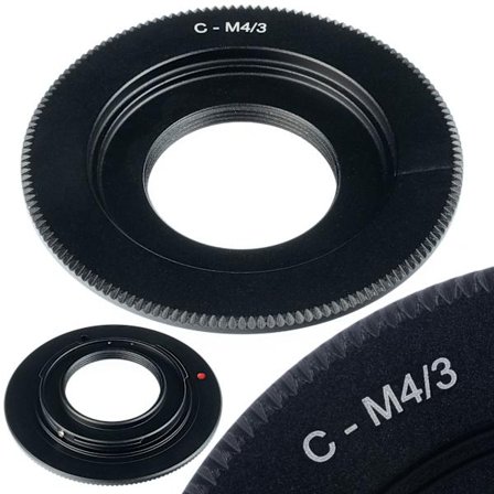 Adapter C-Mount til Micro 4/3 – Aluminium | For Olympus PEN E-PL6, Panasonic G6 | Kompatibel med C-Mount Objektiver