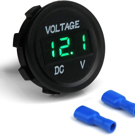 Universell digital display voltmeter vattentät spänningsmätare grön LED DC 12-24V