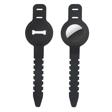 AirTags bone shapre design silikonisuojus - Musta