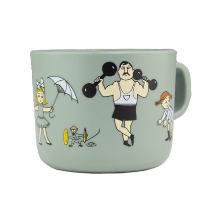 Pippi Cirkus, Mugg med Handtag, Grön