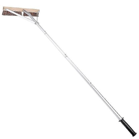 Takborste och takskrapa, ta bort taklöv och snö säkert, 6,4 m justerbar längd takrengöringsverktyg med borste-FO SAHN