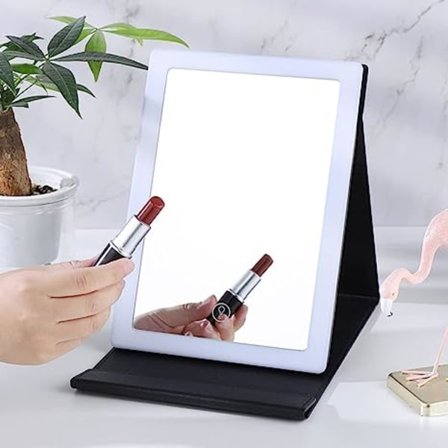 Reise Sminke Speil, Oppladbar Lys Sminke Speil med 3 Farger L