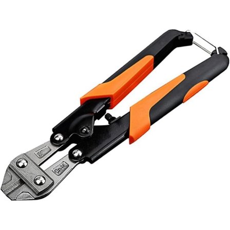 Kompakt bolt cutter i kromvanadiumstål med forsterkede gummigrep 200 mm 8 tommer