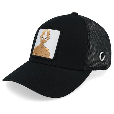 Avatar: The Last Airbender - Sort trucker Kasket - Ang Activated Black A-Frame Trucker @ Hatstore