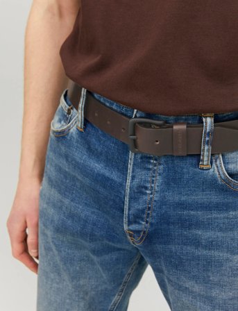 Jack & Jones Jacroma Leather Belt Noos - Brown - 80