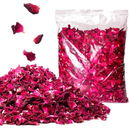 300G Naturlige Rosenblade, Røde Rosenblade, Bryllups Rosenkonfetti, Tørrede Rosenblomster til Spa Bad Fodbad