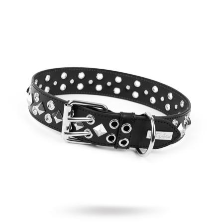 MAGIC Black - Läder Hundhalsband - Scarfes, Charms & Halsbandssmycken, Draglinor, Läder- & Textilhalsband på Doggie.se