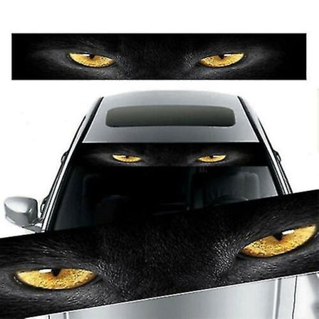 Gulögd leopard vinyldekal för bilens vindruta - solskydd