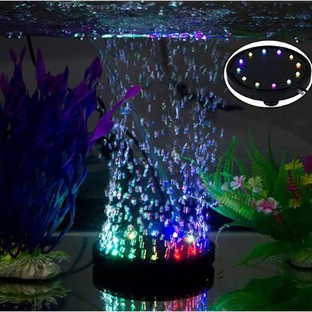 9 Multicolor LED Akvarium Undervattensbubbla Undervattensljus Natt