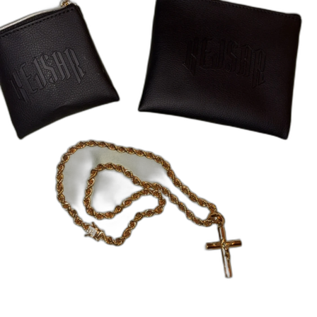 Guldfärgat halsband med kors KEJSAR