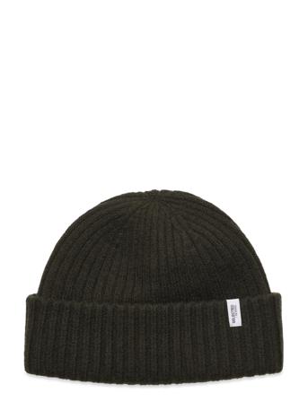 Slhmerino Wool Beanie B Black Selected Homme