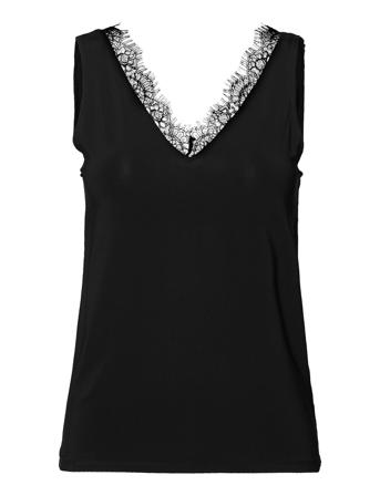 Slcarla Lace Tanktop Black Soaked In Luxury