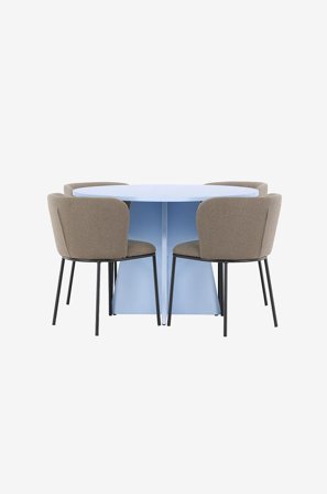 Venture Home - Matbord Bootcut med Edina stol - Brun - Matgrupper - Från Homeroom