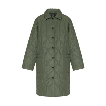 A.p.c., Coezv quilted coat Groen, Dames, Maat:M