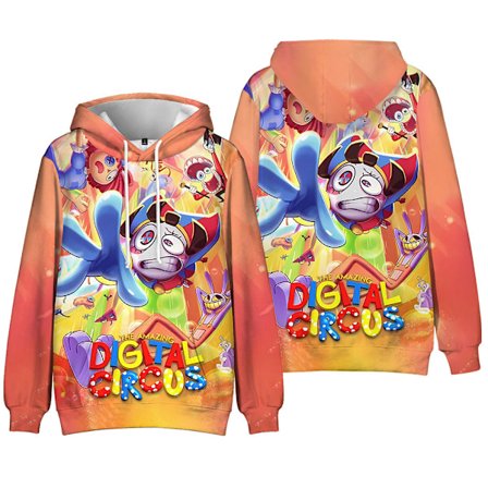 Kids The Amazing Digital Circus Boys Hoodies Långärmade Toppar B