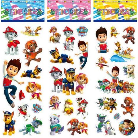 Paw Patrol Stickers 3-pack