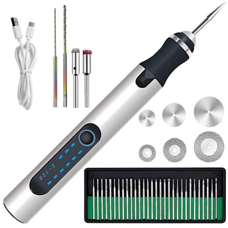 Sähköinen kaiverruskynä Mini Cordless Carving Pen 3 säädettävällä nopeudella Ladattavat kaiverruskoneet 300MAh