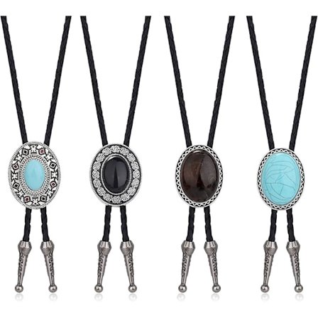 Bolo slips, herre og dame, håndlavede, cowboy, læderbånd, western, Native American, original, 101 cm