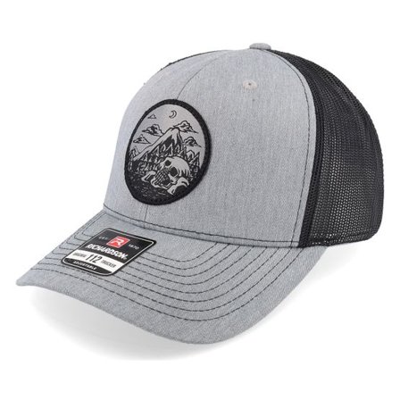 Wild Spirit - Grå trucker Keps - Skull Mountain 112 Heather Grey/Black Trucker @ Hatstore