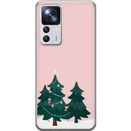 Xiaomi 12T Pro Genomskinligt Skal Granar God Jul