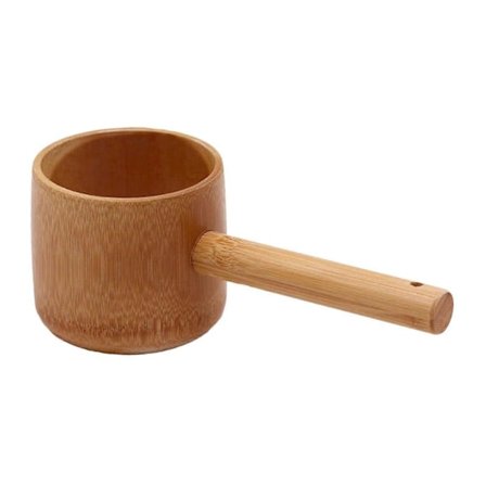 Bambu Hishaku -kauha, japanilainen teelusikka vesi-, teeseremonia- ja kahvipavuille