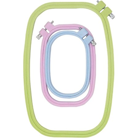 3 Størrelser Fargerike Broderirammer Plast Kvadratisk Korssting