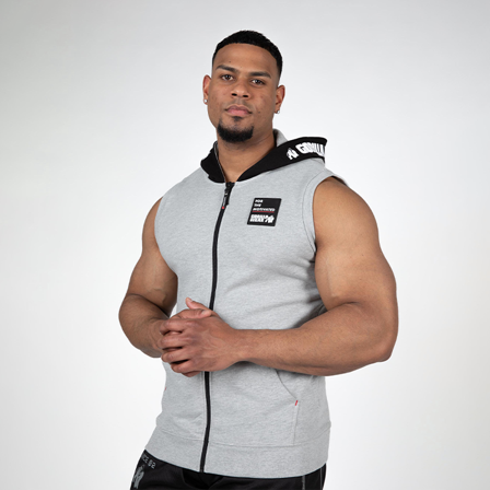 Gorilla Wear Milwaukee SL Zipped Hoodie, Grey Melange