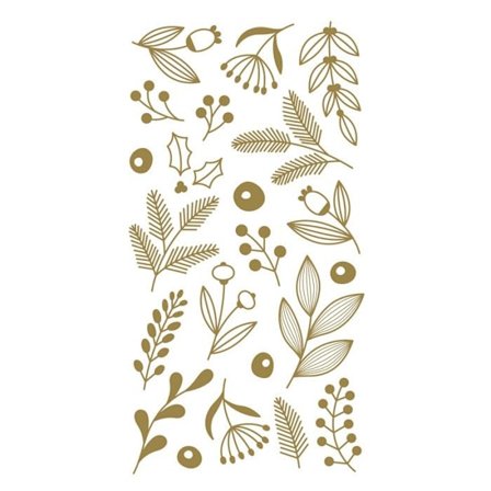 Puffies Stickers - Gold Leaves