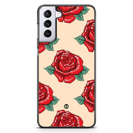 Bjornberry Skal Samsung Galaxy S21 Plus - Rosor Mönster
