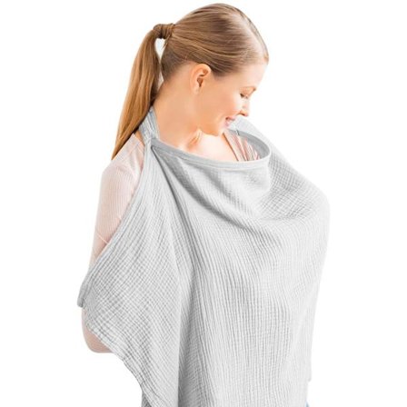 Imetyssuoja - Vauvan harsosuojus - 75*95 cm - Hengittävä imetysessu (harmaa)