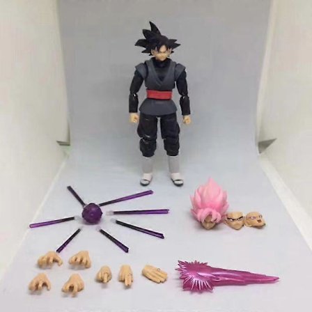 Dragon Ball Black Goku Zamasu 14cm Anime Action Figure Super Saiyan Filmversjon Dbz Modell Med Flere Tilbehør Leker Gaver[YJD]