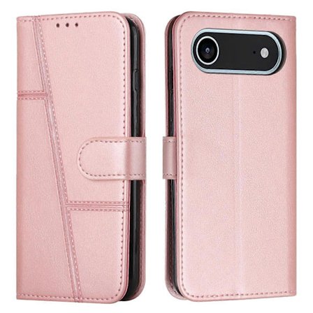 iPhone 17 Air -puhelimen nahkakotelo, taitettava jalusta, lompakkokansi ja hihna -