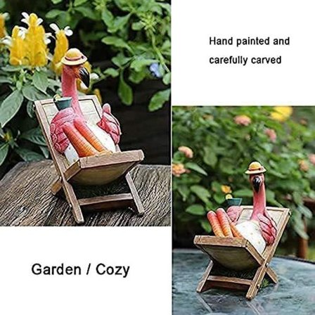 Rosa Flamingo Hage Statue Ligger på Solseng Flamingo