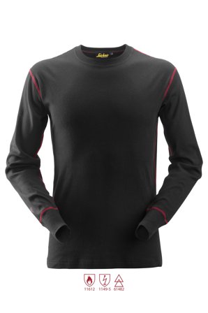 Snickers Workwear 9461 ProtecWork Aluspaita musta, palosuojattu XXL, Vaatteet