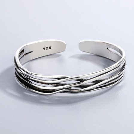 Armbånd Sølv Belagt Smykker Personlighet Geometrisk Utsøkt Åpning Bangles