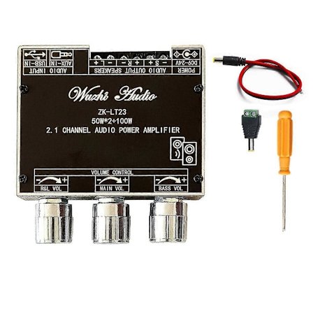 -lt23 Bluetooth Ljudförstärkarkort Med DC-kabel 2.1 Kanal 50wx2+100w Subwoofer Tws True Wirel