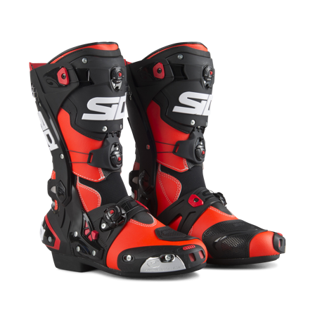 Stivali Moto Sidi Rex Rosso Fluo-Nero 47