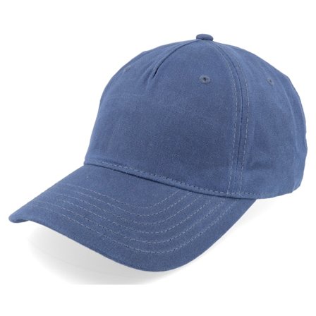 Richardson - Blå unconstructed Kasket - 436 Waxed Cotton Light Navy Dad Cap @ Hatstore