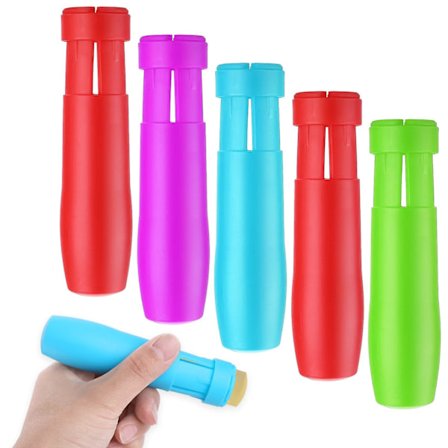 5 stk. fortovskridt holder, farverige plastik kridt holdere kridt klip tavle justerbar tilfældige farver