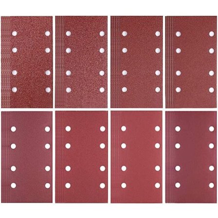 80 slippappar för slipmaskin, 93 x 185 mm slippappar för sandpapper, mussandpapper för Bosch multislipmaskin, korn 40/60/80/120/180/240/320/400